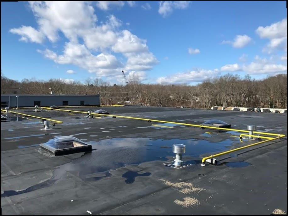 Commercial rooftop gas line installation by Duncan Family Plumbing